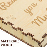 VOSAREA 1 Set Wooden Friendship Gift Box Reasons Why You Are My Friend Box Unfinished Wooden Keepsake Box with Wood Heart Slice Birthday Gifts VOSAREA