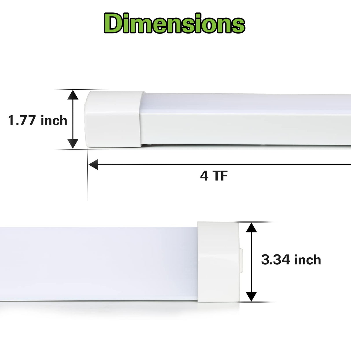 hykolity 4FT 120W LED Shop Light Linkable, 13000lm(400w Equivalent), 5000K Utility Shop Lights for Garages, Workshops, Basements, Hanging or hykolity