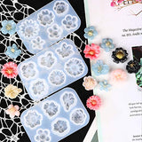 FineInno 3Pcs Flower Resin Molds 3D Mini Sunflower Silicone Moulds Daisy Crystal Casting Molds Clay Epoxy Craft Jewelry Pendants Earring Necklace FineInno