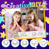 BEIKEETOO Charm Bracelet Making Kit for Girls 8-12 DIY Bead Jewelry Making Kit with Box, Unicorn Mermaid Arts and Crafts for Kids 6-8 Gifts for Girl BEIKEETOO