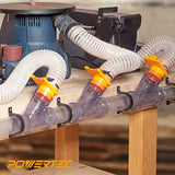 POWERTEC 70320-P2V 2-1/2" ID Y Fitting for OD Pipe or OD Connectors, with Splice for Dust Hose Connection, 2 Sets POWERTEC