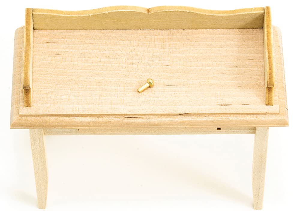 Dollhouse Miniature Unfinished Writing Desk with 1 Drawer Classics by Handley