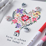 Primrosia 12 Amore Acrylic Paint Pens for rock painting, paper, wood, ceramic, stone, canvas – Extra Fine Tip Markers Set Primrosia