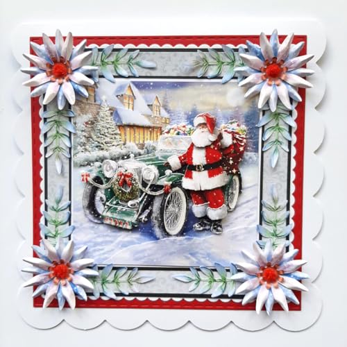 Katy Sue Santa Claus-Themed Paper Tole 3D Die Cut Decoupage Selection Pack. Contains 12 Die-Cut Sheets in Letter Size (4 Designs, 3 Copies of Each) - Katy Sue