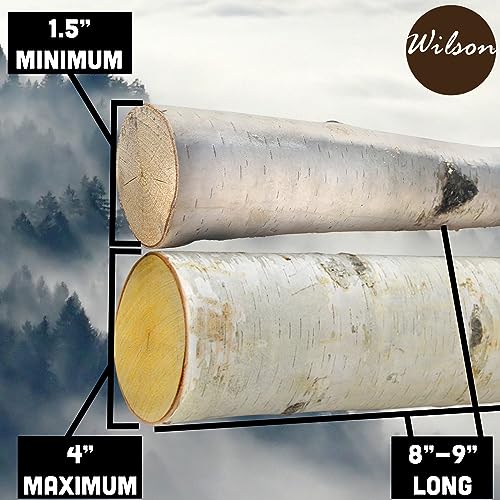 Wilson 8"-9" Decorative White Birch Fill-A-Space Logs, Natural Home Décor - 1.5"-4" Dia. (1 Sq. Ft) Wilson