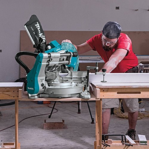 Makita XSL06PT 18V x2 LXT Lithium-Ion (36V) Brushless Cordless 10" Dual-Bevel Sliding Compound Miter Saw with Laser Kit (5.0Ah) Makita