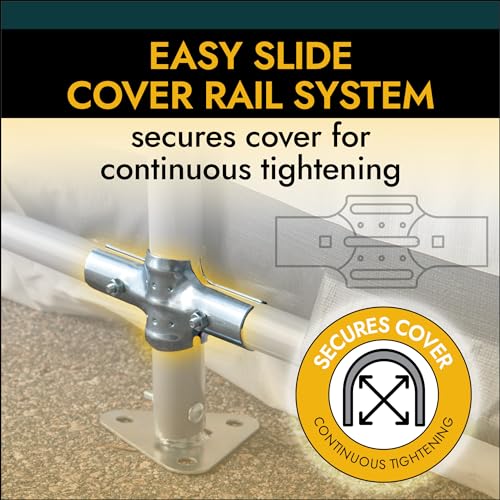 ShelterLogic 10' x 15' x 8' Peak Style Roof Instant Garage Carport Car Canopy with Steel Frame and Waterproof UV-Treated Cover, Sandstone ShelterLogic