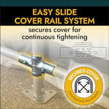 ShelterLogic 10' x 15' x 8' Peak Style Roof Instant Garage Carport Car Canopy with Steel Frame and Waterproof UV-Treated Cover, Sandstone ShelterLogic