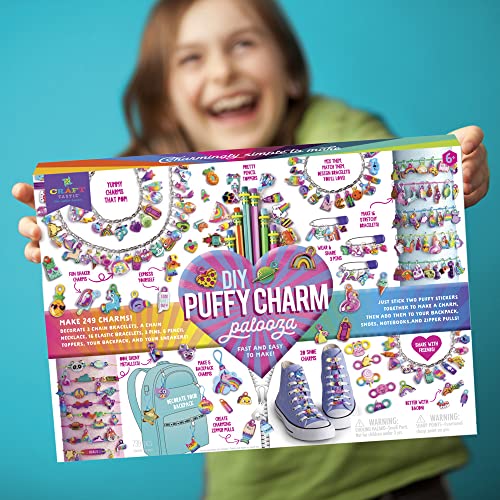 Craft-tastic — Puffy Charm Palooza — DIY Jewelry Craft Kit — Create Personalized Charms Using Easy to Make Puffy Charms — for Kids Ages 6 and Up Craft-tastic