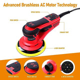 PioneerWorks Electric Random Orbital Sander, Brushless Motor Powerful 350W,10000 RPM,6-Inch For Professional-Grade Woodworking, Polishing,Carpentry PIONEERWORKS