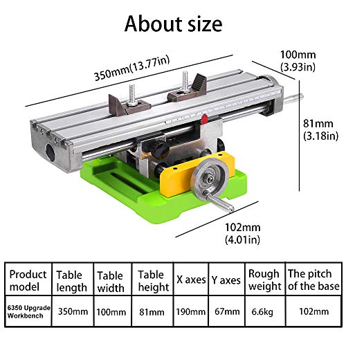 MYSWEETY Multifunction Worktable Milling Working Cross Table Milling Machine Compound Drilling Slide Table For Bench Drill Adjustme X-Y (6350 SIZE) MYSWEETY