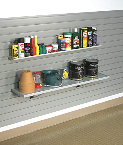 StoreWALL Heavy Duty 4' ft. Slatwall Panels (Set of 4 Panels, Covers 20 sq. ft.) (Weathered Grey Color) StoreWALL