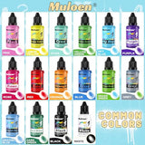 Airbrush Paint Set - 24 Colors Airbrush Paint with 2 Cleaning Brush, Ready to Spray Airbrush Kit, Water Based Acrylic Air Brush Paint Kit for Artists Muloen