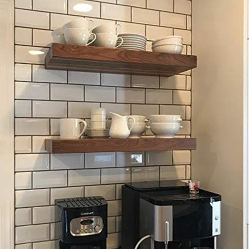 Floating Shelf Installation Kit - Drill Jig - Shelf Bracket DIY Drill Guide Kit-Easy Floating Shelf Installation - Designed for 3/4 Inch Brackets Walnut Wood Works