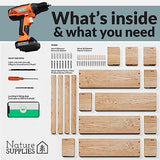 Set of 4 Natural Wood Floating Book Shelves for Nursery and Kids' Rooms NATURE SUPPLIES