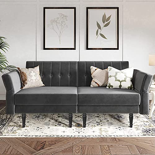 Maricome Unfinished Furniture Legs 8 inches Set of 4 Replacement Legs for Sofa Couch Cabinet Chair Solid Round Turned Screw in Maricome