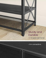 VASAGLE TV Stand, TV Console for TVs Up to 70 Inches, TV Table, 63 Inches Width, TV Cabinet with Storage Shelves, Steel Frame, for Living Room, VASAGLE