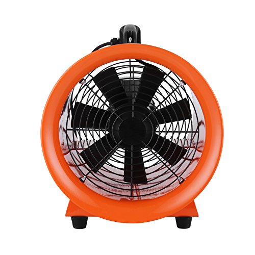 OrangeA Utility Blower Fan, 12 Inches, 520W 2295 CFM High Velocity Ventilator w/ 16 ft/5 m Duct Hose, Portable Ventilation Fan, Fume Extractor for - WoodArtSupply