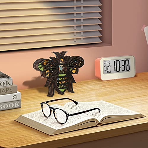 CmayAlgc 3D Wooden Bee Sculpture - Rustic Forest Decor for Home and Office CmayAlgc