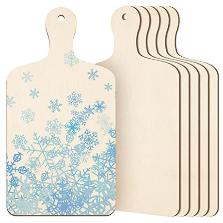 Mini Charcuterie Boards Small Wooden Cutting Board with Handle Crafts Unfinished Wood Cheese Board for DIY Kitchen Vegetables Fruit Summer Party Marsui