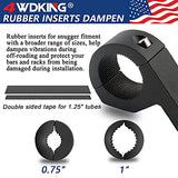 Horizontal Bar Clamp Mounting Kit - 4WDKING 2PCS 0.75"/1"/1.25" LED Light Bar LED Pods Fog Driving Lights Brackets for Bull Bar Tube Roof Roll Cage 4WDKING