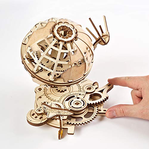 UGEARS Globe - Wooden Educational Puzzle Idea Self Assembling Mechanical 3D Model DIY Brain Teaser - WoodArtSupply