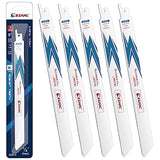 EZARC Reciprocating Saw Blade Bi-Metal Cobalt Sabre Saw Blades for Metal Cutting 9-Inch 14TPI R922PM (5-Pack) EZARC