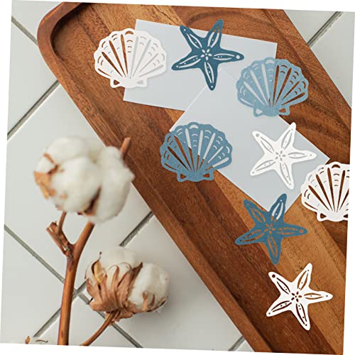 HONMEET 48Pcs Wooden Decorations Nursery Room Decoration Summer Party Favor Mini Beach Hanging Ornament Unfinished Wood Nautical Mediterranean Decor HONMEET