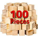 Wooden Cubes for Arts and Crafts – DIY - Photo Blocks - 1 Inch Unfinished Natural Wood Blocks – 100 Pieces – by Dragon Drew Dragon Drew