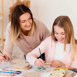 12 Pack Unfinished Wood Coasters, GOH DODD 5 Inch Wooden Coasters Crafts Blanks for DIY Drawing Painting Laser Engraving Wood Burning, Round GOH DODD