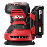 SKIL PWRCore 20 20V Brushed 5" Random Orbital Sander, Variable Speed, Includes 3pc Sandpaper, Dust Box, 2.0Ah Battery and Charger - SR6604B-10 Skil
