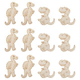 Totority 20pcs Dinosaur Wooden Cutouts for Crafts DIY Wood Cutout Unfinished Painting Wooden Pieces Slices DIY Arts Crafts Supplies Totority