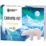 STUDIOSTONE CREATIVE DIY Arts & Crafts Carving Kit Kids Adults Polar Bear Alabaster Sculpture Soapstone STUDIOSTONE CREATIVE