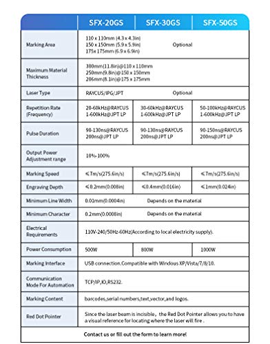 US Stock 50W JPT Fiber Laser Engraver Machine Fiber Laser Marking Machine Engraving Machine 175×175mm Lens with Rotary Axis Compitable with Lightburn SFX