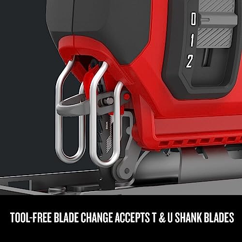 CRAFTSMAN V20 Cordless Jig Saw, 3 Orbital Settings, Up to 2,500 SPM, Bare Tool Only (CMCS600B) Craftsman