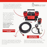 Thor's Lightning Bolt Portable 12v True Dual Air Compressor 10.6 CFM with Digital Pressure Gauge, Single-Tire Inflator/Deflator Air Gun Thor's Lightning Air Systems