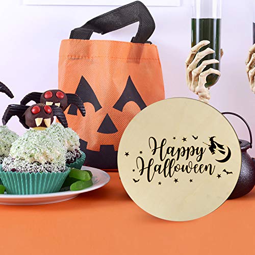 40 Pieces 6 Inch Unfinished Wooden Circles, Wooden Cutouts Natural Round Wood Slices for DIY Wood Craft, Door Hanger, Painting, Wedding, Coasters, Coopay