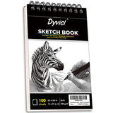 Dyvicl Sketch Pad 5.5"x8.5" Sketch Book, 100 Sheets (68 lb/100gsm), Spiral Sketchbook Acid Free Drawing Paper for Kids Adults Beginners Artists Dyvicl
