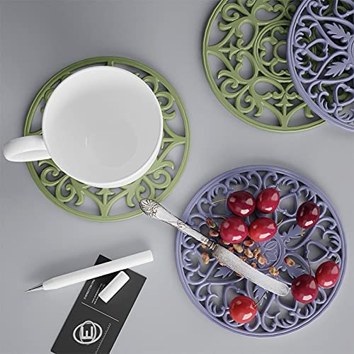 Mandala Coaster Resin Molds 2pcs Large Silicone Coaster Molds for Hollow Flower Tray Epoxy 3D Geode Design Shiny Molds for Home Decoration Coaster XXKJSZJQ