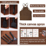 628Pcs Leather Working Tooling Set for Beginners, Starter Leather Working and Tool Supplies with Leather Pony, Tooling Box, Punch Tools, Sewing Tikjiua