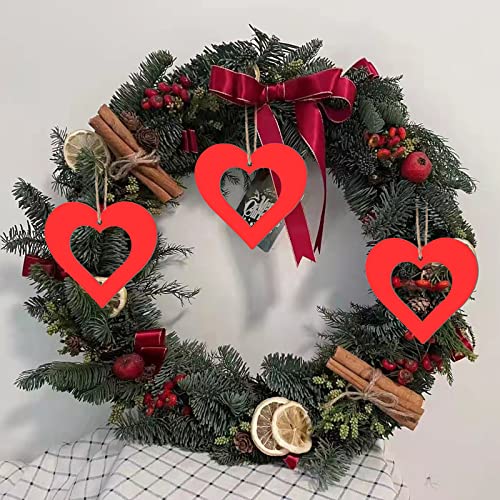 Heart Wooden Blank Wood with Twines Art Unfinished Ornaments for Christmas Wedding Birthday Party Valentine's Day Thanksgiving Day Decoration 20Pcs - WoodArtSupply