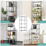 ALVOROG 5 Tier Shelves for Storage Shelving Units and Storage Heavy Duty Metal Storage Shelf Wire Rack Shelving Adjustable Kitchen Shelf Garage ALVOROG