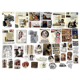 200 Pieces Vintage Ephemera Scrapbooking Supplies Pack for Journaling, Decoupage Paper Scrapbook Stickers Kit for Bullet Junk Journal Planners Esweny