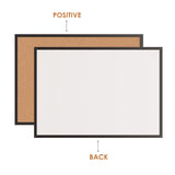 Board2by Cork Board Bulletin Board 36 x 48, Black Wood Framed 4x3 Corkboard, Office Board for Wall Cork, Large Wall Mounted Notice Pin Board with 18 Board2by