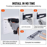 VEVOR Garage Shelving Wall Mounted, 1 x 4 ft Heavy Duty Garage Wall Shelves, 400 lbs Load Capacity Garage Storage Rack Floating Shelves, 2 Pack, VEVOR