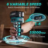 Avhrit Cordless Compact Wood Router, 21V Wood Router Tool With 2PCS 4.0Ah Batteries, Brushless Portable Handheld Palm Routers for Woodworking, Wood Avhrit