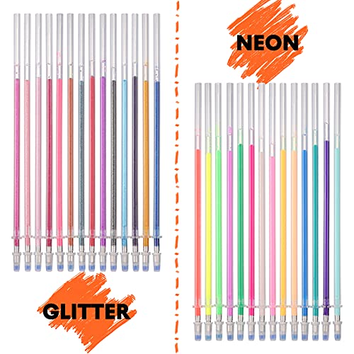 Colorya Gel Pens - 48 Metallic & Glitter Gel Pens + Carry Bag, Perfect Gel  Pens for Adult Coloring Books, Sketching, Drawing, Doodling, Bullet  Journals - 31 Glitter & 17 Metallic Colors : : Home