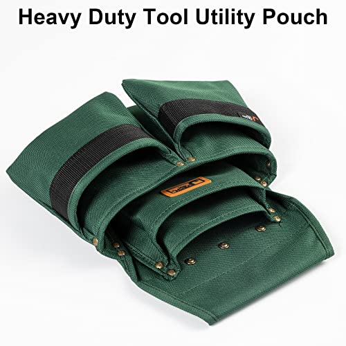 Jetech Tool Belt Pouches Bag with 4 Pocket - Heavy Duty Tool Utility Pouch with Adjustable Belt for Electrician,Carpenters,Craftsman,Gardening Jetech