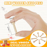 36 Pack Wooden Wheels Toys Wooden Wheels for Crafts Toys Wooden Craft Wheels Wooden Mini Wheels with Axle Pegs for Crafts DIY Toy Cars Painting Civaner