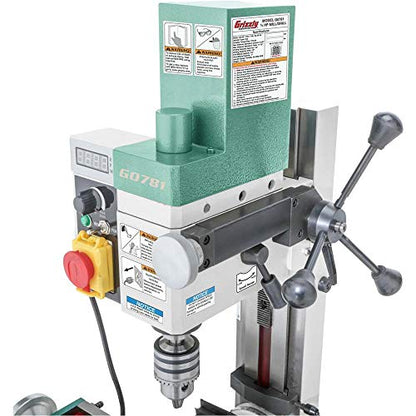 Grizzly G0781 3/4 hp Mill/Drill, 4 x 18" - WoodArtSupply